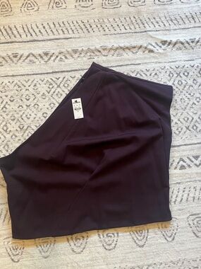 Express Asymmetric Midi Top  in Deep Plum